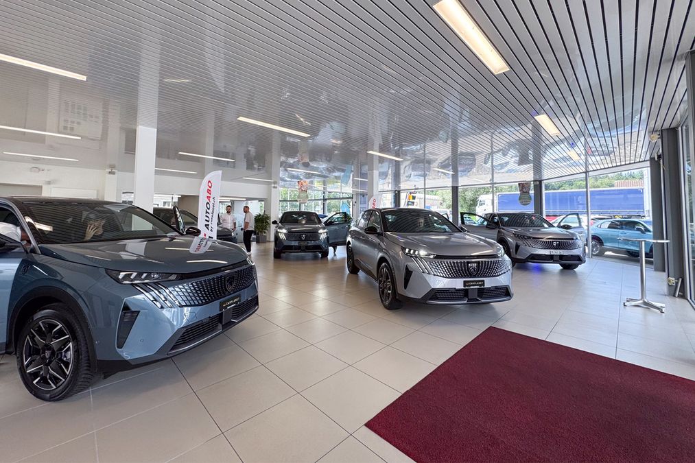 Die Peugeots in unserem Showroom während die Autos erklärt werden